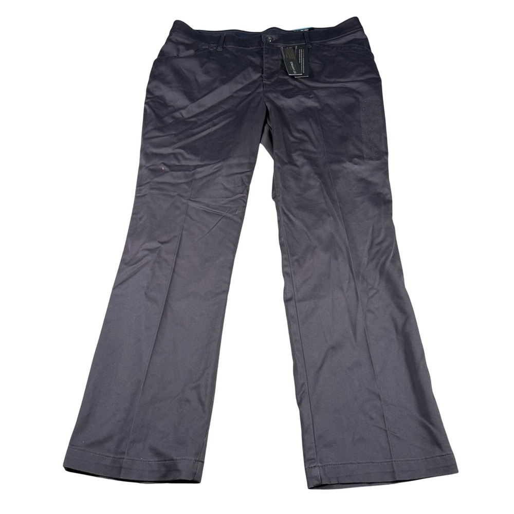 Lee Flex Motion Pants Womens 16 Short Blue Straight Leg Mid Rise Stretch NEW